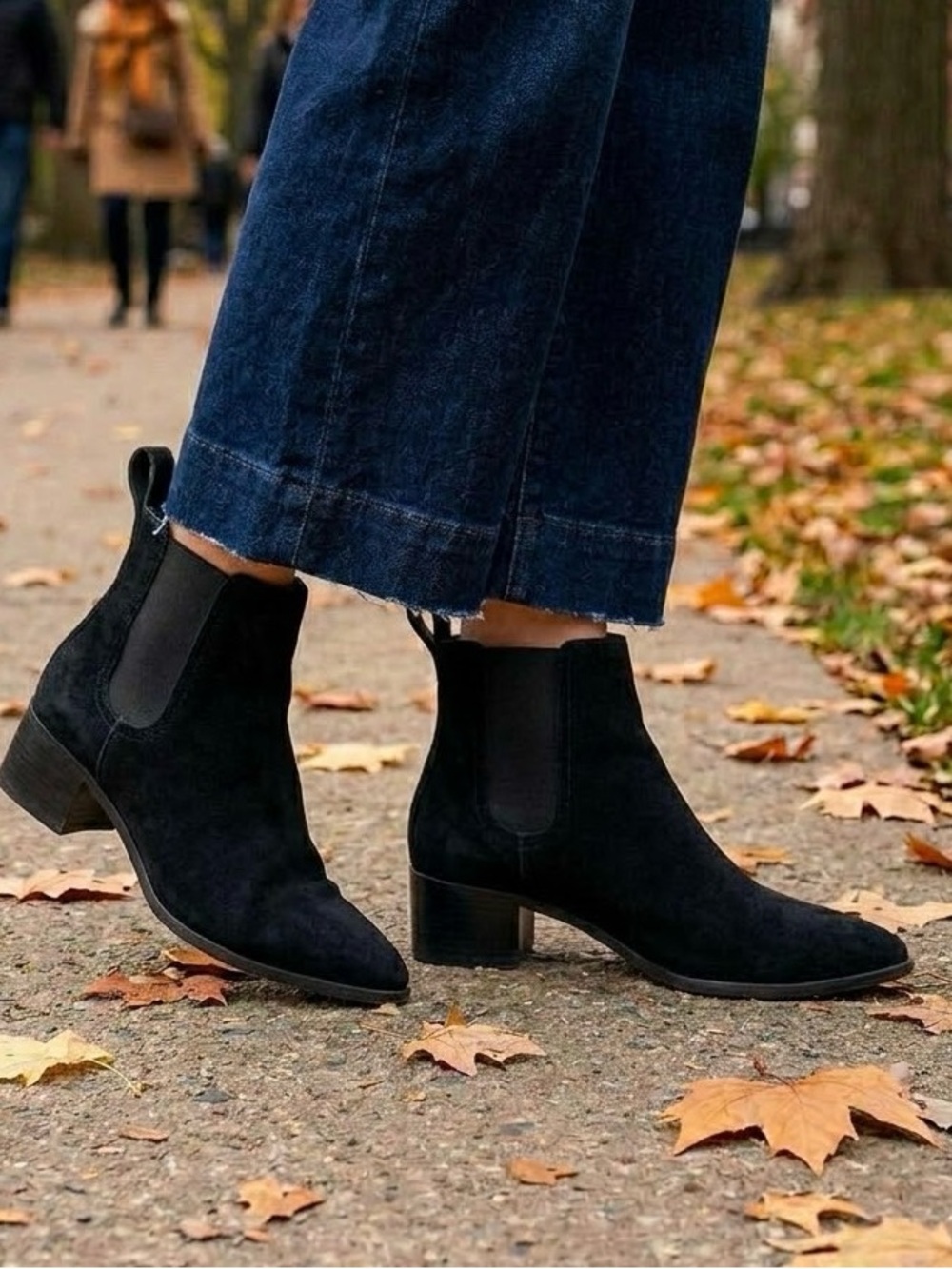 LOEFFLER RANDAL Womans Boots Ankle Suede Leather Black